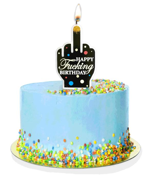 Laissez la bougie Happy Fucking Birthday devenir le point lumineux de votre prochaine célébration, ajoutant une touche hilarante à chaque moment festif.