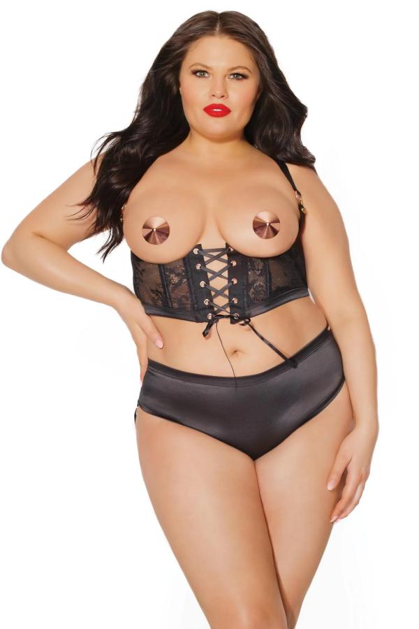 Ensemble Harnais et Culotte - 22520X - Grande Taille - Coquette – Image 2