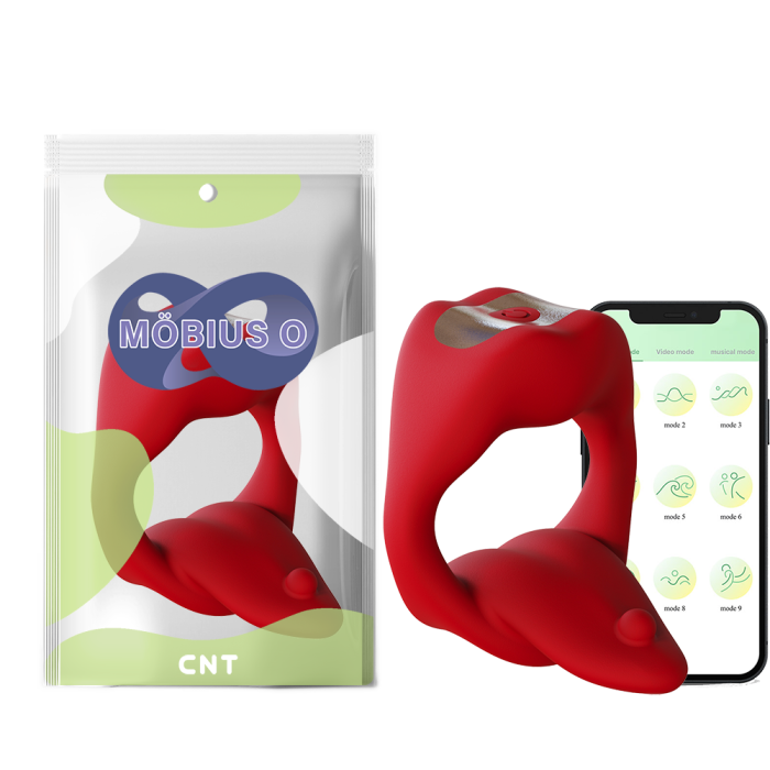 Anneau vibrant Lèche-Moi avec langue stimulante pour clitoris et testicules.