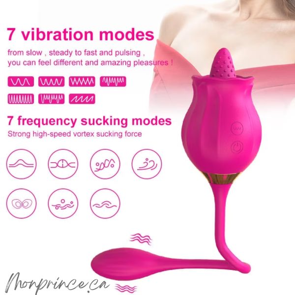 Jouet intime Fleur Sauvage avec double fonction : léchage et vibrations