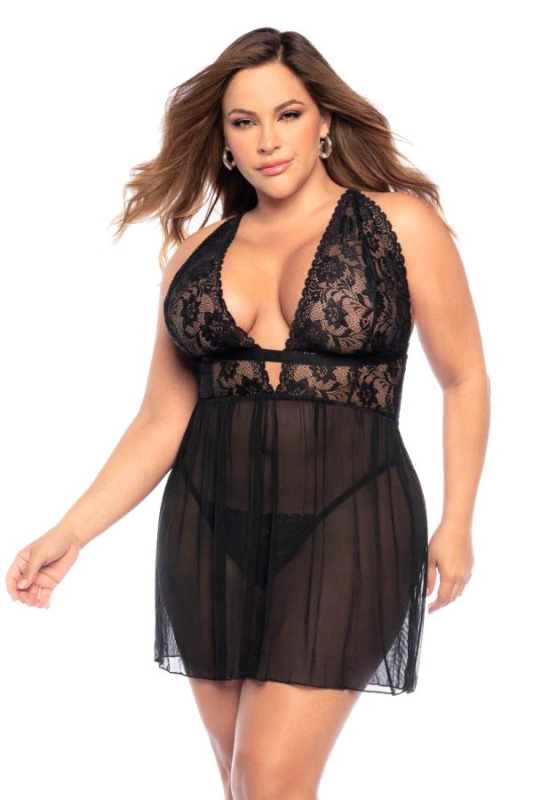 Babydoll en Mesh - 7500X - Grande Taille - Mapalé – Image 2