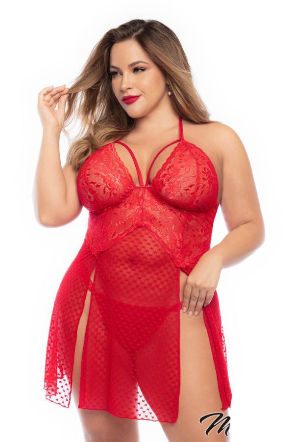 Babydoll en Mesh - 7506X - Grande Taille - Mapalé – Image 2