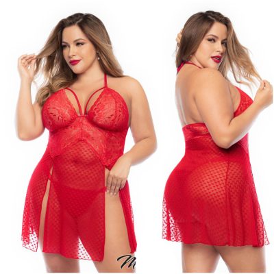 Babydoll en Mesh - 7506X - Grande Taille - Mapalé
