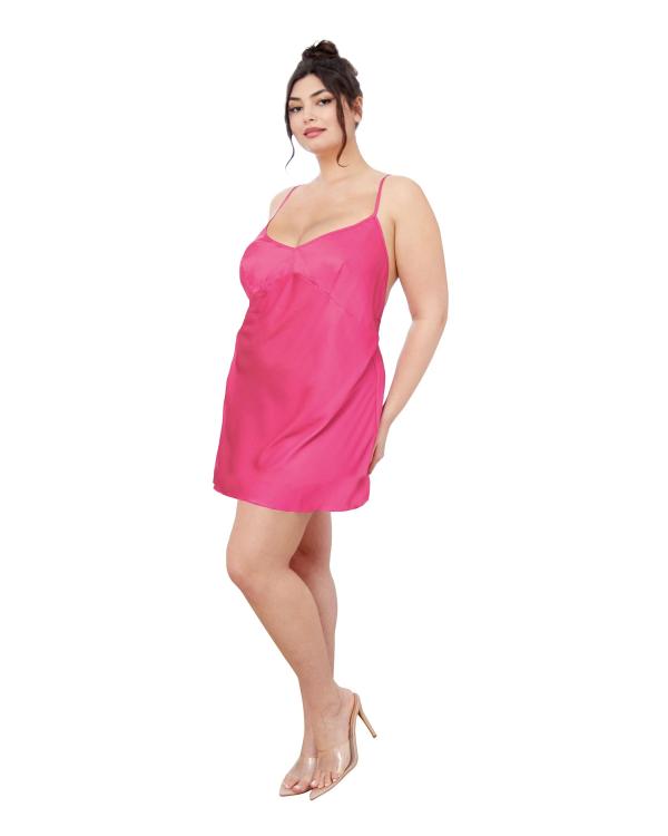 Babydoll en Satin - 13067X - Grande Taille - Dreamgirl – Image 2