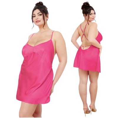 Babydoll en Satin - 13067X - Grande Taille - Dreamgirl