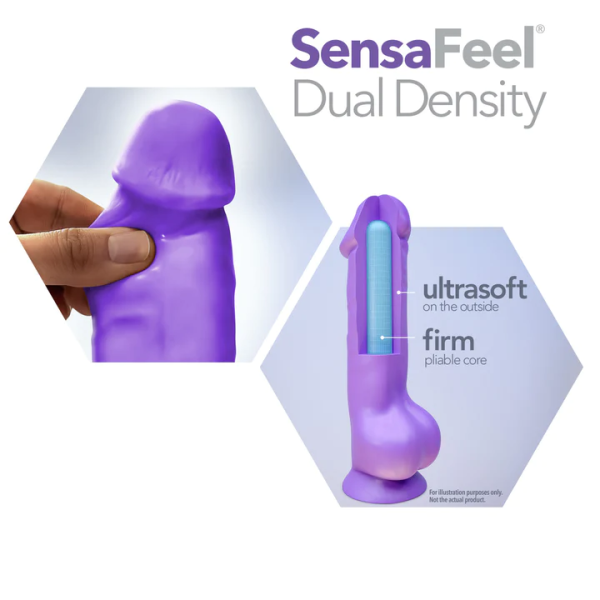 "Plongez dans les détails du Dual Density de l'Au Naturel Bold Big Boy. Une fusion parfaite de fermeté réaliste et de douceur sensuelle."