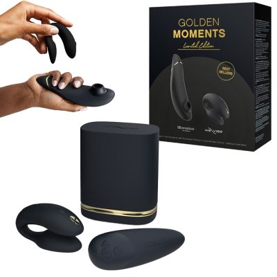 Golden Moments X Limited Edition Ce magnifique coffret comprend le Womanizer PREMIUM 2 et le We-Vibe Chorus
