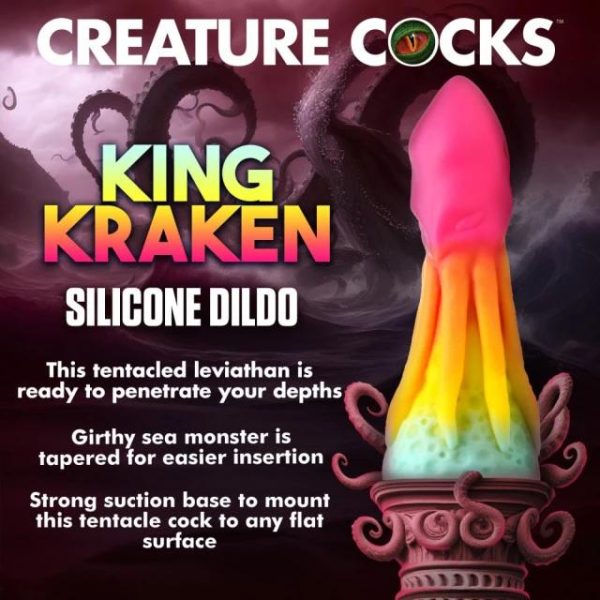 "Les détails captivants du King Kraken prennent vie en photos, prêts à plonger dans vos désirs les plus profonds."