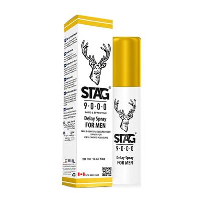 "Explorez le plaisir à votre rythme avec STAG 9000 DELAY SPRAY. Approuvé et efficace, c'est le choix de confiance pour des moments intimes inoubliables."