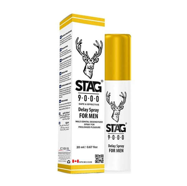"Explorez le plaisir à votre rythme avec STAG 9000 DELAY SPRAY. Approuvé et efficace, c'est le choix de confiance pour des moments intimes inoubliables."