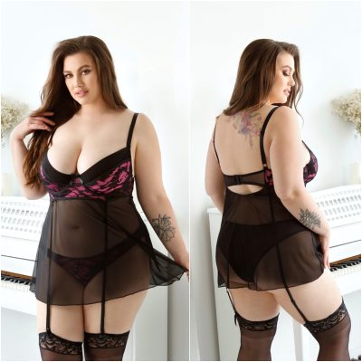 Babydoll avec Jaretelles - FAP642X - Grande Taille - Fantasy Lingerie