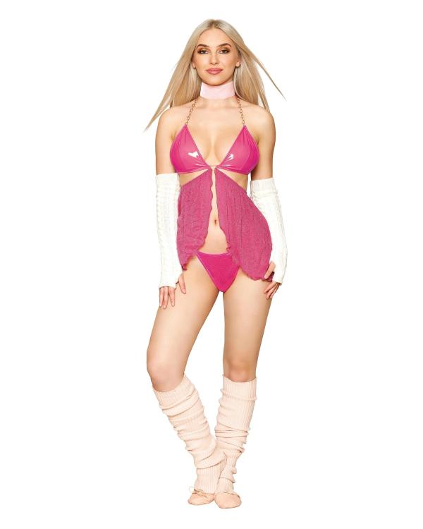 Babydoll en Mesh Métallique - 13100 - Dreamgirl – Image 3