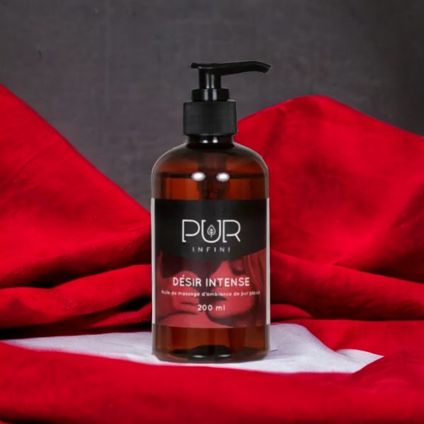 "Plongez dans la romance étoilée avec Désir Féminin - une fragrance envoûtante pour un massage parfait."