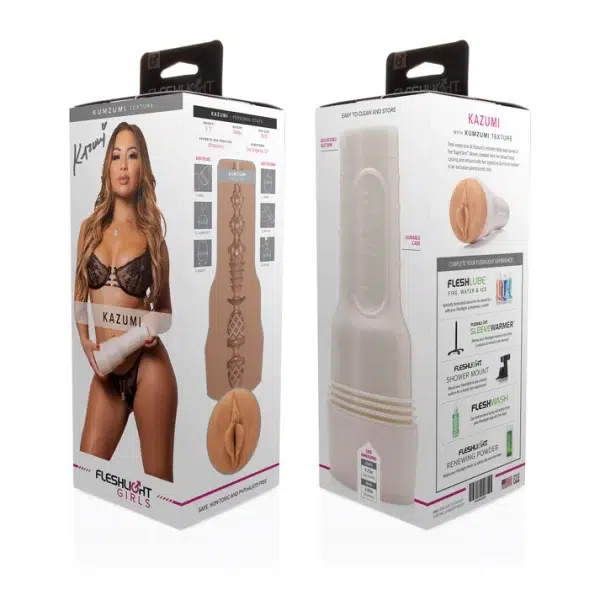 Le Fleshlight Kazumi en Action Capturez l'action avec le Fleshlight Kazumi - une expérience visuelle et tactile unique.