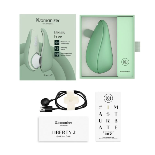 "Sentez la douceur du silicone body-safe avec le Womanizer Liberty 2."