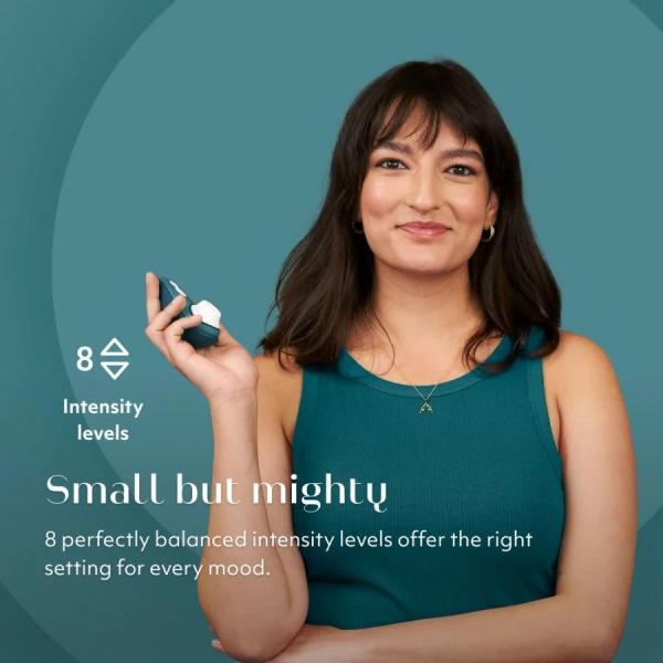 "Plaisir personnalisé avec 8 niveaux d'intensité sur le Womanizer Liberty 2."