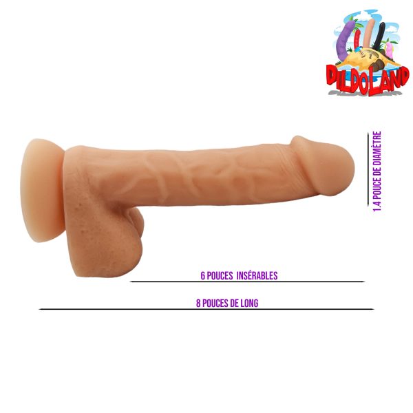 "Explorez l'Érotisme avec Lustrous Fantasy : Votre Gode en Silicone 7 Pouces Parfait!"