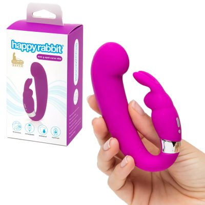 Libérez vos mains avec le Mini G-Spot Curve Vibe de HappyRabbit.
