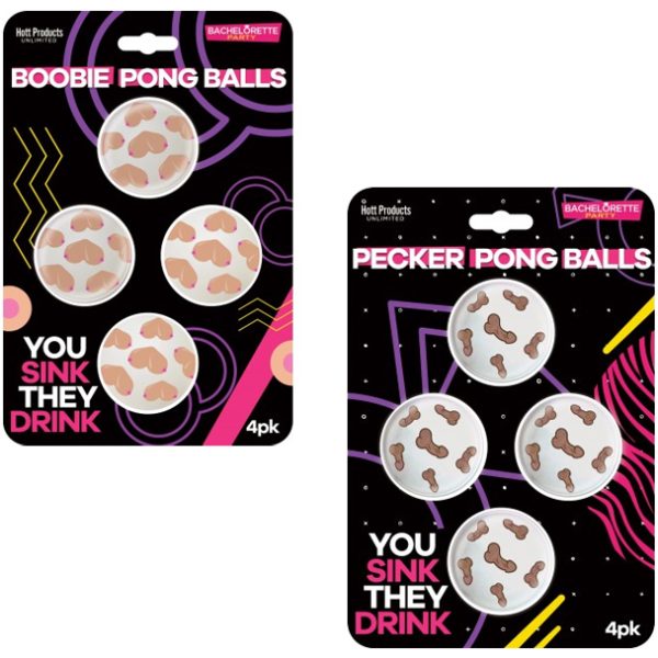 "Découvrez la nouvelle sensation de rebond avec les Pecker or boobie Pong Balls! Un ajout amusant et coquin pour rendre votre beer pong encore plus mémorable."