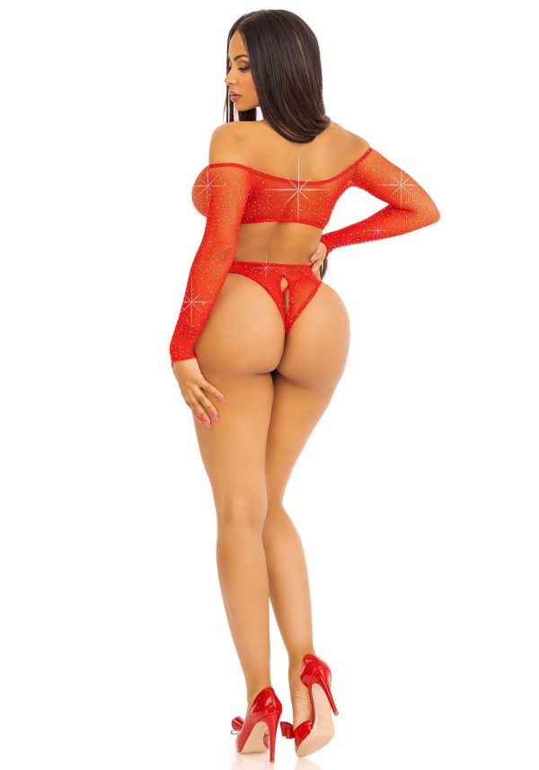 Teddy Sans Entrejambe avec Strass - 89316 - Leg Avenue – Image 6