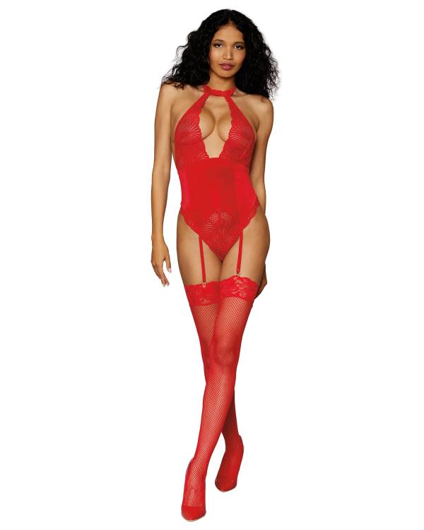Teddy en Dentelle avec Jaretelles - 12670 - Dreamgirl – Image 2