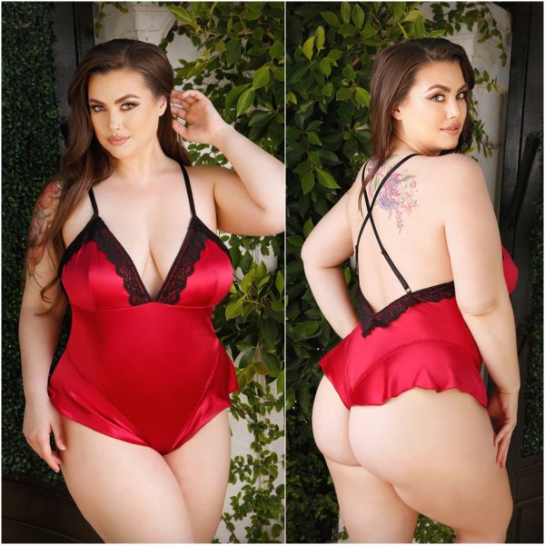 Teddy en Satin - FA641X - Grande Taille - Fantasy Lingerie