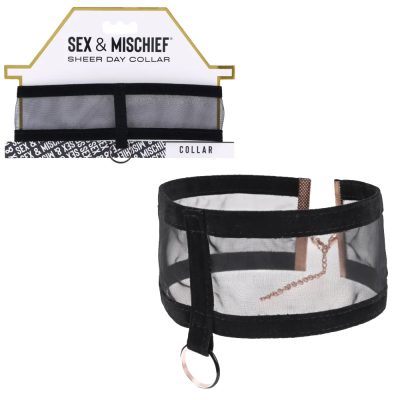 "Découvrez le glamour du Sheer Day Collar de Sex & Mischief!"