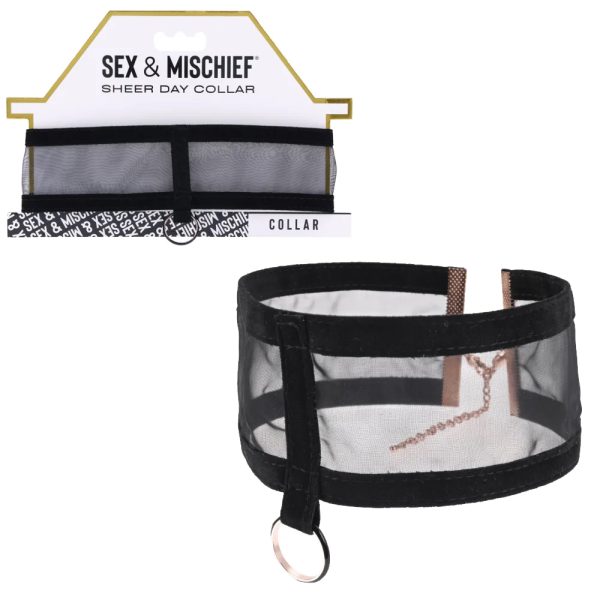 "Découvrez le glamour du Sheer Day Collar de Sex & Mischief!"