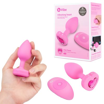 Explorez le luxe avec le Plug Anal Vibrant Heart de b-Vibe !