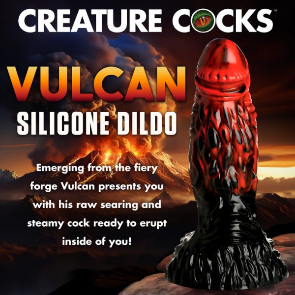 "Plongez dans la passion avec le Gode Vulcan de Creature Cocks."