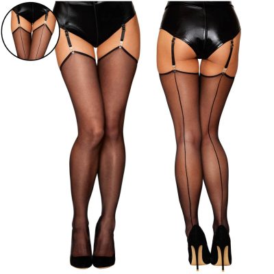 "Douceur et Luxe: Bas Semi-Transparent Satiné"