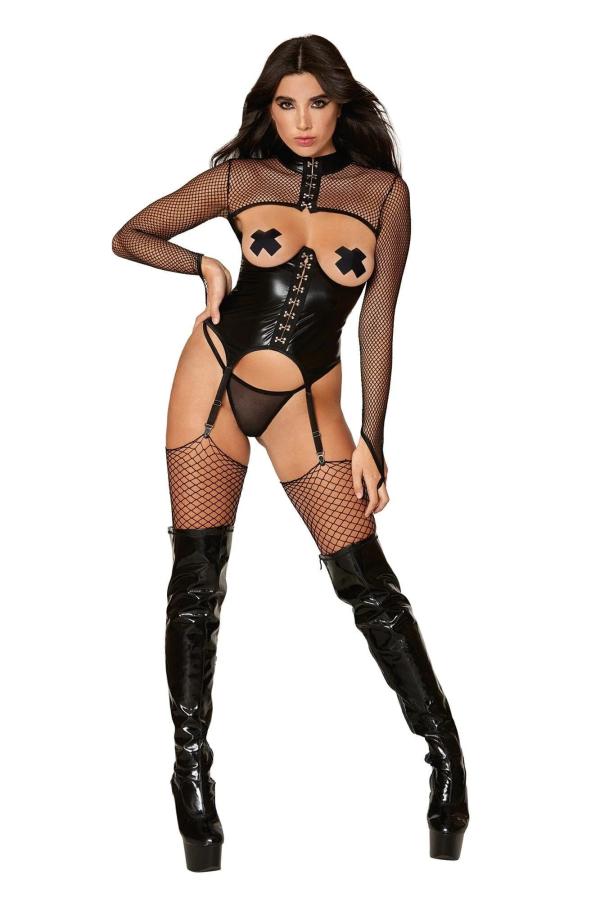 "Look Audacieux : Bustier Simili-Cuir"