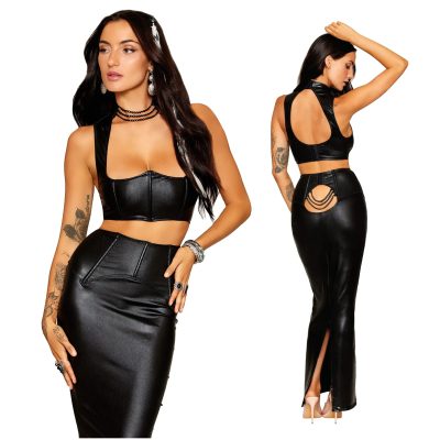 Taille haute et corset baleiné pour une silhouette flatteuse.