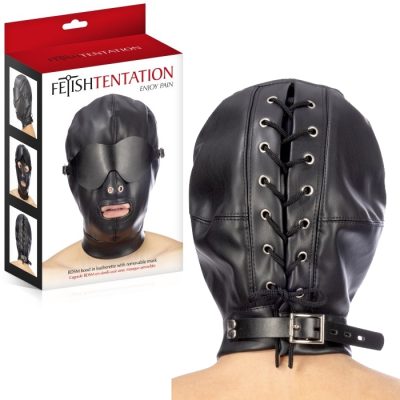 Plaisir de soumission avec la Cagoule BDSM de FetishTentation