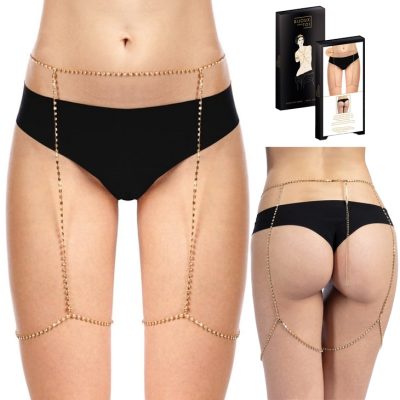 Sublimez votre silhouette avec le Porte-Jarretelles doré Charlotte