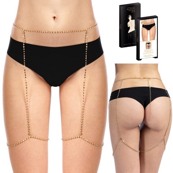 Sublimez votre silhouette avec le Porte-Jarretelles doré Charlotte