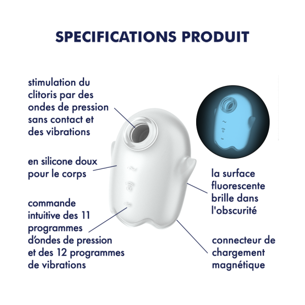 Plongez dans les Frissons de Plaisir avec le Satisfyer Glowing Ghost.