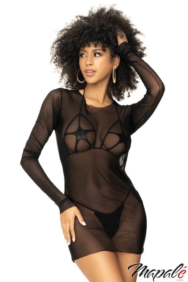 Robe cover-up transparente - Vue de face