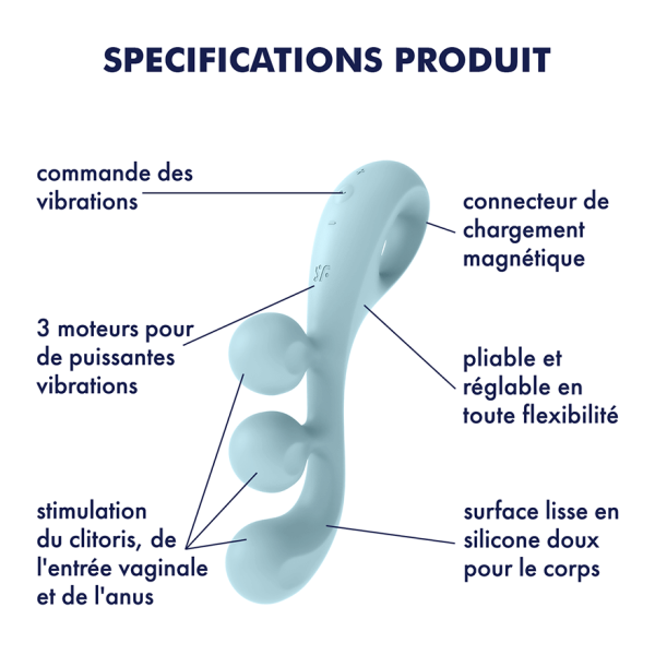 Plaisir intense garanti avec ce vibromasseur polyvalent.