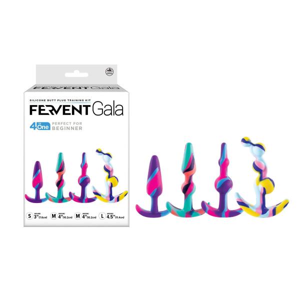 Différentes tailles de plugs anaux du kit Fervent Gala.