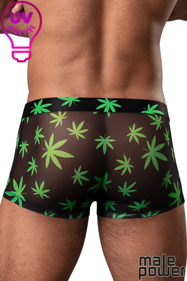 Boxer réactif aux UV - Taille S, M, L, XL, couleur noir/vert.