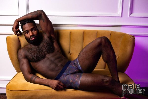 Boxer en mesh semi-transparent sans coutures de Male Power - Vue complète.