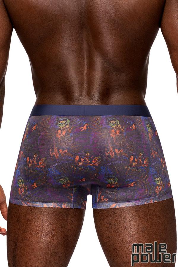 Boxer en mesh semi-transparent de Male Power en coloris Splatters.