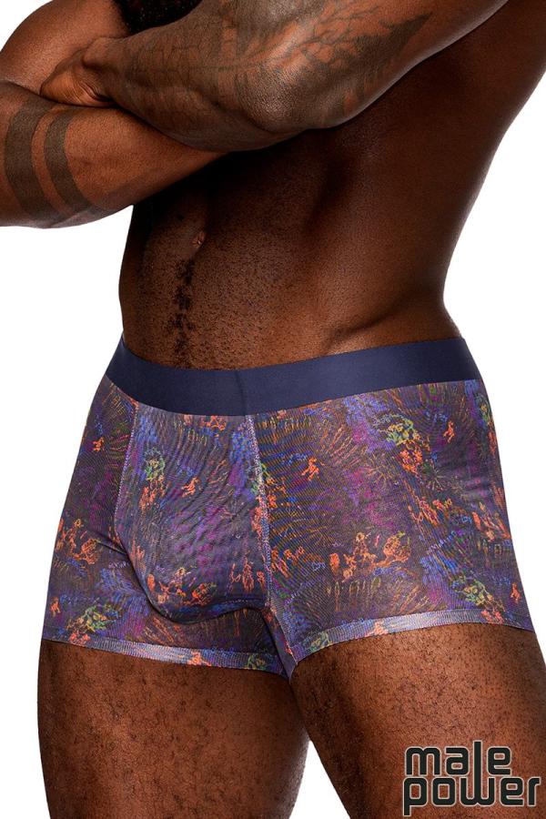 Boxer en mesh semi-transparent de Male Power - Vue de face.