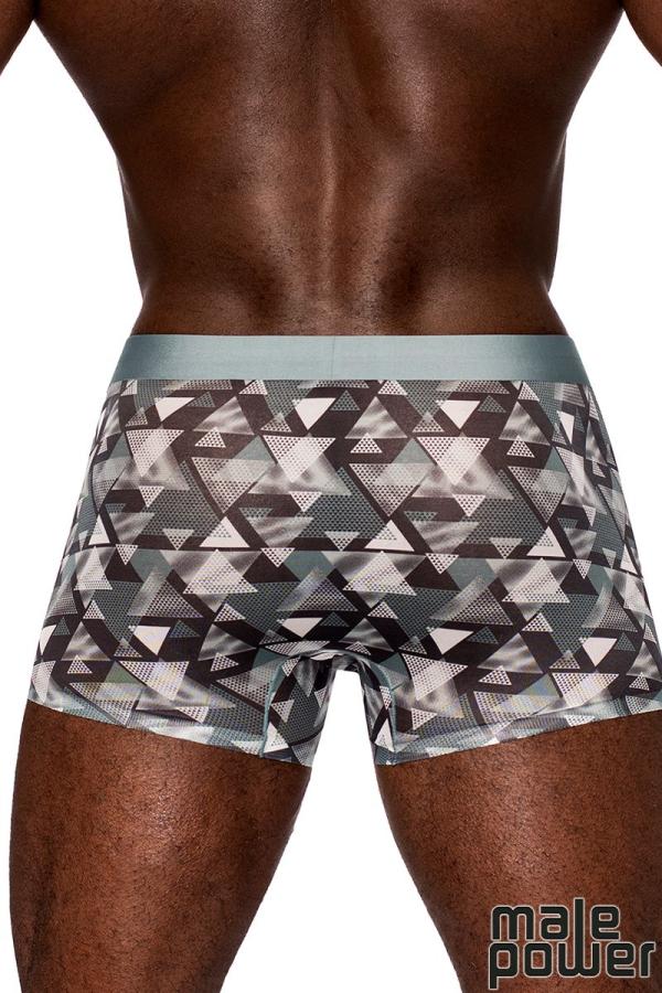 Vue arrière du boxer en mesh semi-transparent de Male Power.