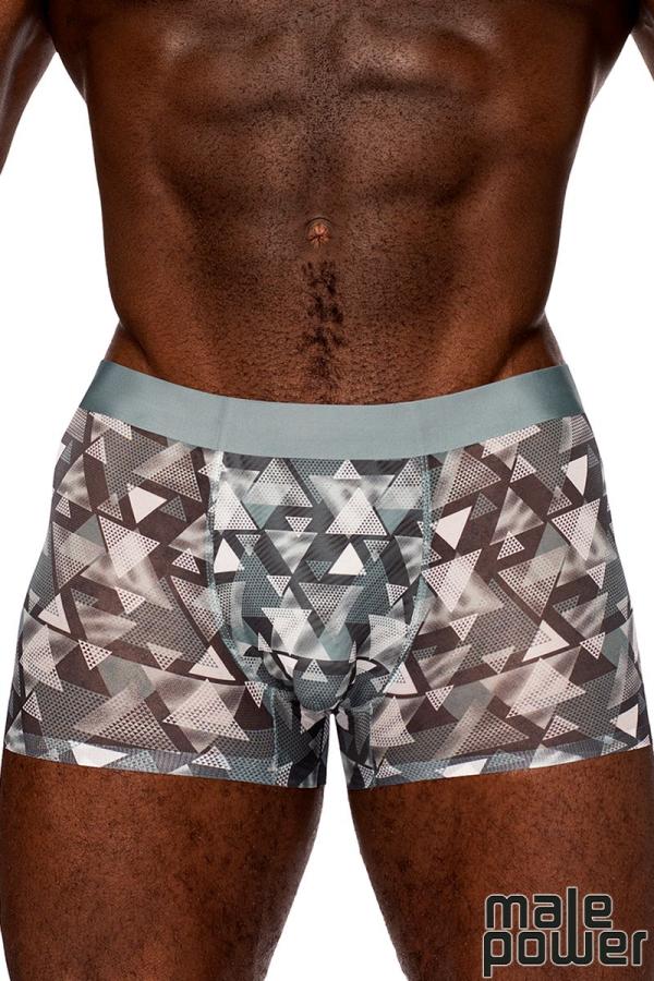 Boxer en mesh semi-transparent de Male Power en coloris Optical.