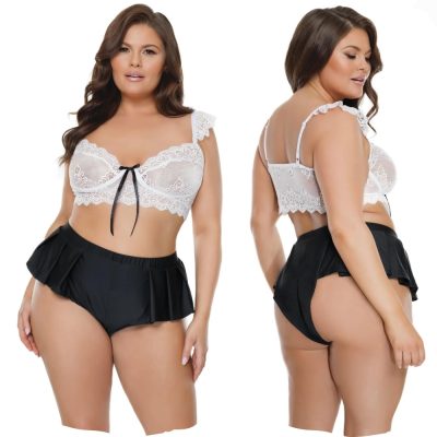 Ensemble Crop Top et Short - 24132X - Grande Taille - Coquette