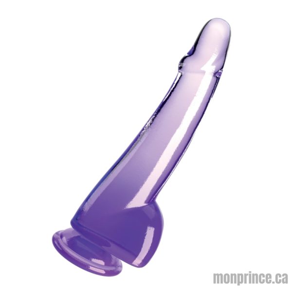 Gode avec Testicules 10" tenu dans la main pour une perspective de taille