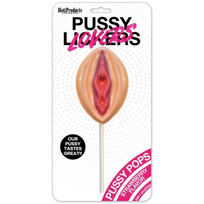 Design en forme de vagin de la Sucette Pussy Lickers.
