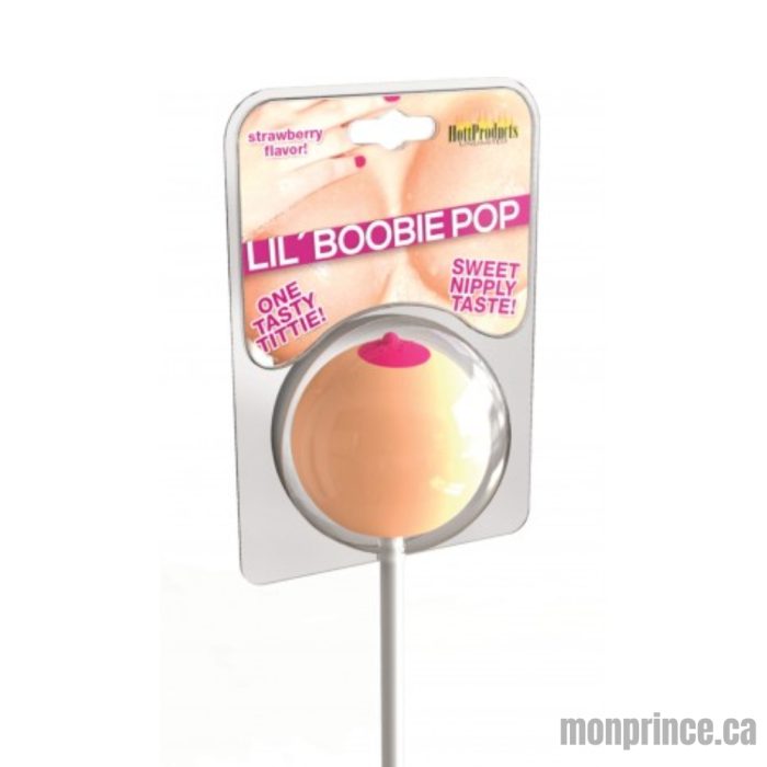 Vue rapprochée des Sucettes Sweet Lil' Boobie Pops.